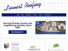 Tablet Screenshot of linnertroofing.com